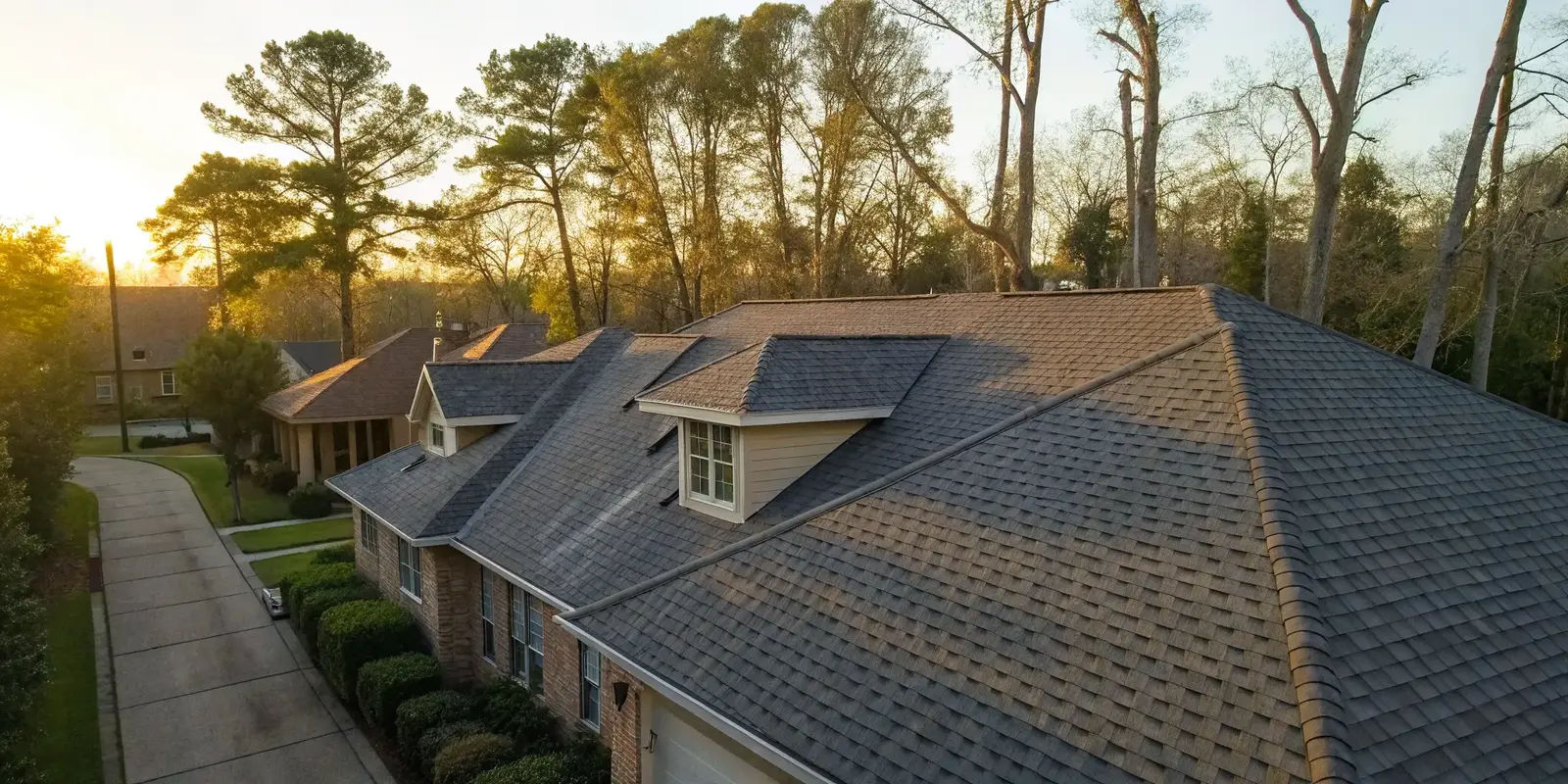 Asphalt shingle roof replacement by RISE Roofing in Austin TX